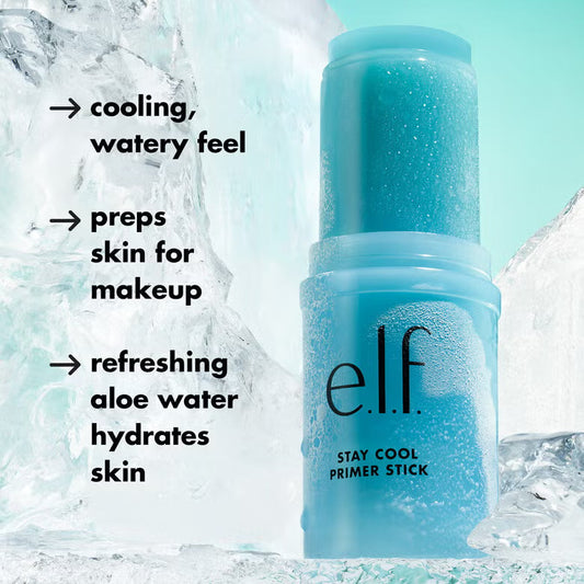 Elf Stay Cool Primer Stick, Hydrating Gel Primer Preps Skin For Makeup, Imparts A Cooling Feel, Infused With Aloe Water, Vegan & Cruelty-Free