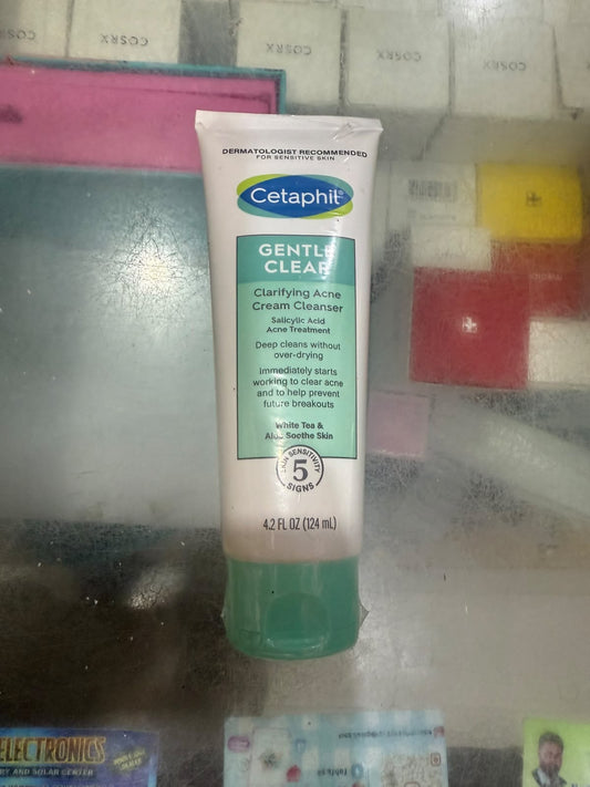 Cetaphil Gentle Clear Clarifying Acne Cream Cleanser 124ml