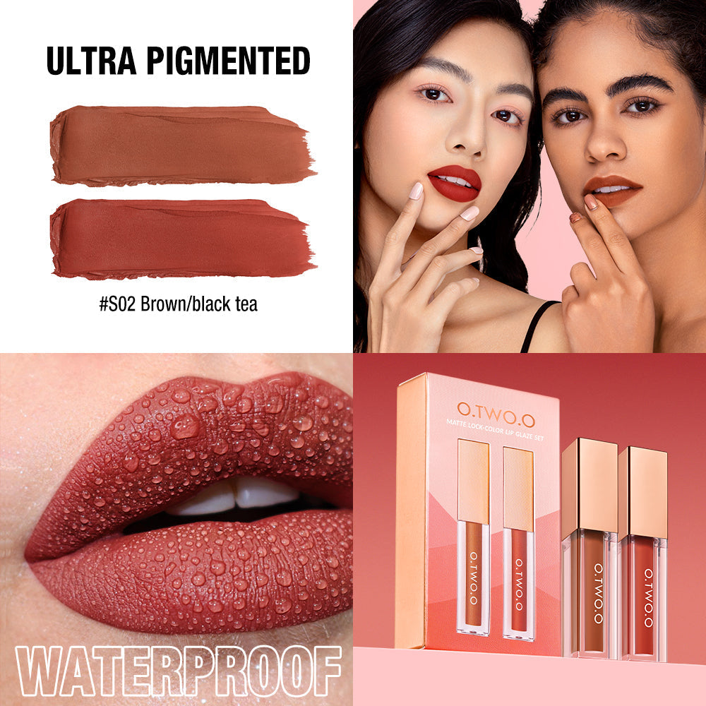 O.TWO.O MATTE LOCK COLOR LIP GLAZE SET