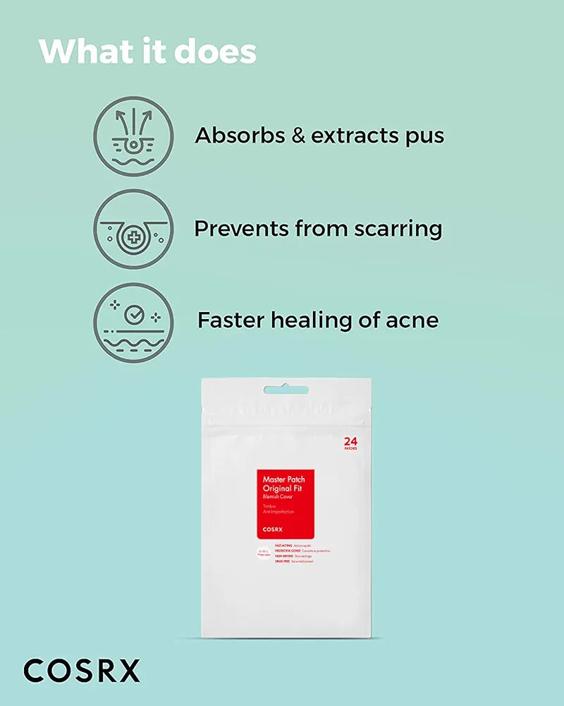 Cosrx Acne + Pimple Master Patches Pack .(24 Patches in one Pack).