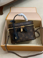 Louis Vuitton Reverse Monogram Vanity Chain Pouch Beige Brown with Box Packaging
