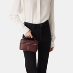 Saint Laurent Gaby mini vanity bag Burgundy with box packaging
