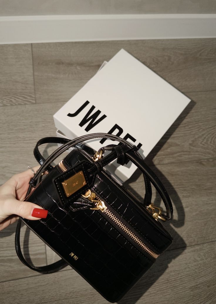 JW PEI Cleo Box Shape top handle bag with box packaging
