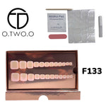 O.Two.O 24 Pcs Nails Box with Nail Glue & Adhesive Tabs,Alcohol Prep Pad,Mini Nail File,Cuticle Stick