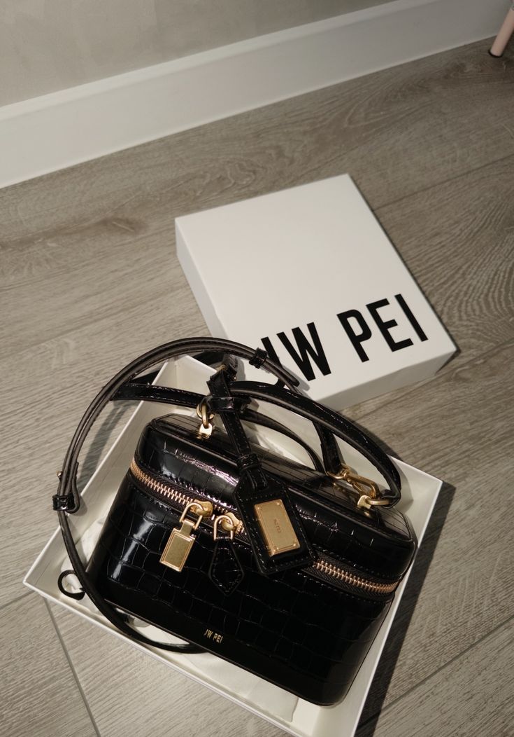 JW PEI Cleo Box Shape top handle bag with box packaging