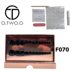O.Two.O 24 Pcs Nails Box with Nail Glue & Adhesive Tabs,Alcohol Prep Pad,Mini Nail File,Cuticle Stick
