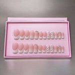O.Two.O 24 Pcs Nails Box with Nail Glue & Adhesive Tabs,Alcohol Prep Pad,Mini Nail File,Cuticle Stick