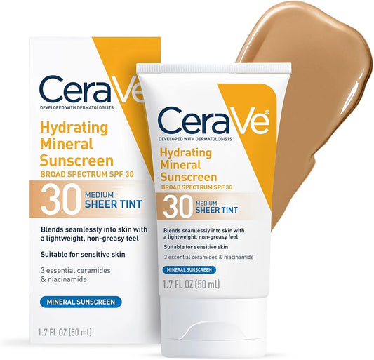 Cerave Hydrating Mineral Ultra sheer Tinted Sunscreen spf 30 50 ML