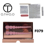 O.Two.O 24 Pcs Nails Box with Nail Glue & Adhesive Tabs,Alcohol Prep Pad,Mini Nail File,Cuticle Stick