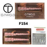 O.Two.O 24 Pcs Nails Box with Nail Glue & Adhesive Tabs,Alcohol Prep Pad,Mini Nail File,Cuticle Stick