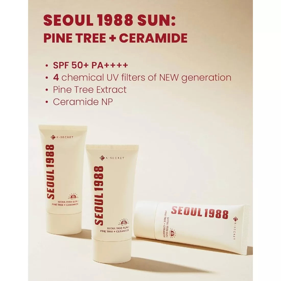KSECRET - SEOUL 1988 Sun Pine Tree + Ceramide SPF 50+ PA++++ 50ml