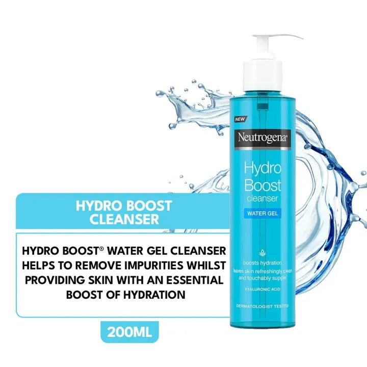𝖭𝖾𝗎𝗍𝗋𝗈𝗀𝖾𝗇𝖺 𝖧𝗒𝖽𝗋𝗈 𝖡𝗈𝗈𝗌𝗍 Cleanser 𝖶𝖺𝗍𝖾𝗋 𝖦𝖾𝗅 Normal to Dry Skin 200𝗆𝗅