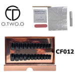 O.Two.O 24 Pcs Nails Box with Nail Glue & Adhesive Tabs,Alcohol Prep Pad,Mini Nail File,Cuticle Stick