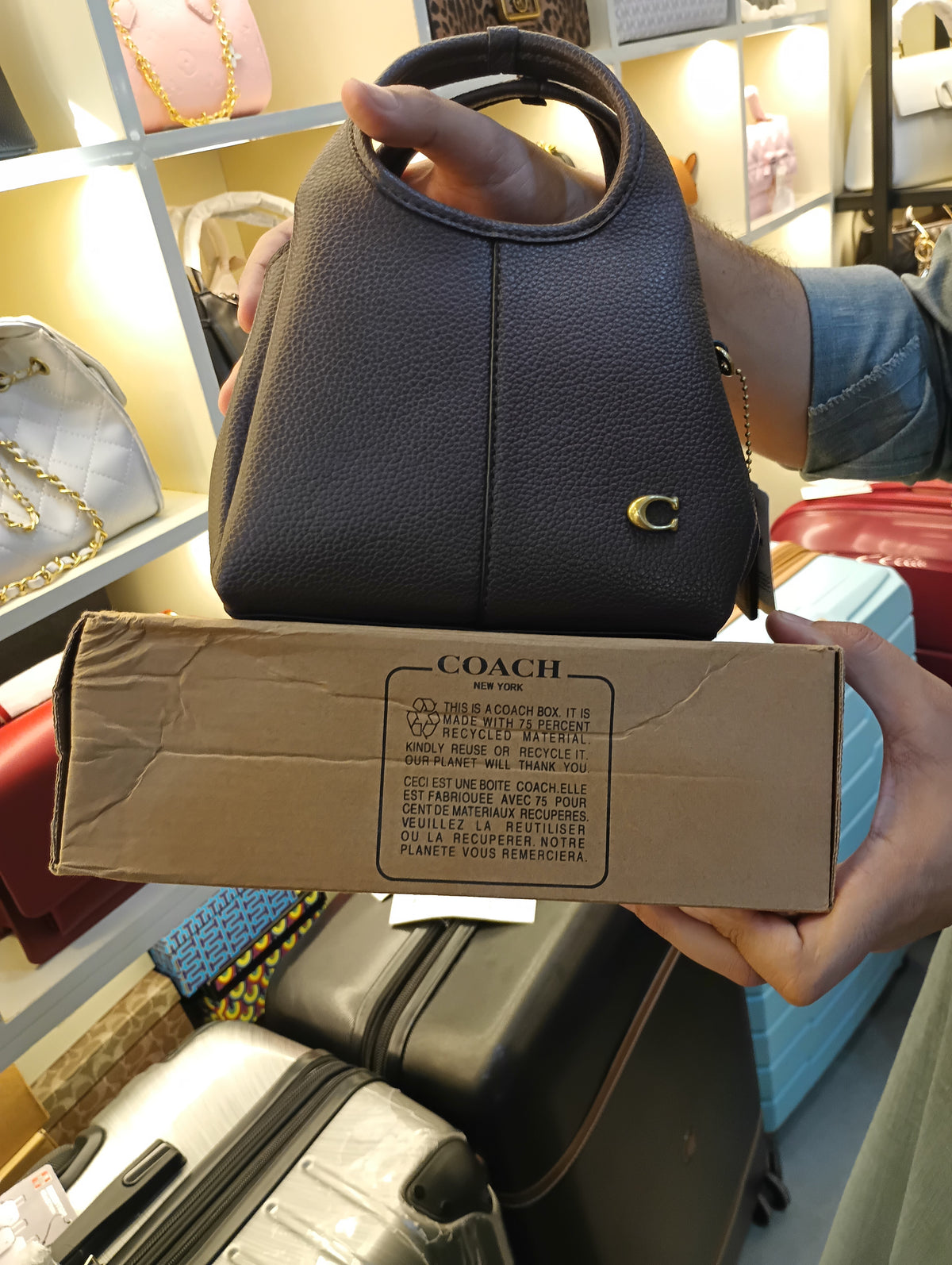 Coach Lana Shoulder Bag with Box Packaging