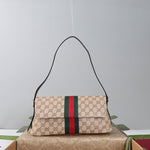 Gucci Madison medium shoulder bag in sand and brown GG canvas With Box Packaging