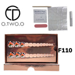 O.Two.O 24 Pcs Nails Box with Nail Glue & Adhesive Tabs,Alcohol Prep Pad,Mini Nail File,Cuticle Stick