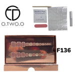O.Two.O 24 Pcs Nails Box with Nail Glue & Adhesive Tabs,Alcohol Prep Pad,Mini Nail File,Cuticle Stick