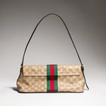 Gucci Madison medium shoulder bag in sand and brown GG canvas With Box Packaging