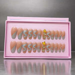 O.Two.O 24 Pcs Nails Box with Nail Glue & Adhesive Tabs,Alcohol Prep Pad,Mini Nail File,Cuticle Stick
