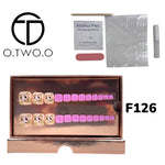 O.Two.O 24 Pcs Nails Box with Nail Glue & Adhesive Tabs,Alcohol Prep Pad,Mini Nail File,Cuticle Stick