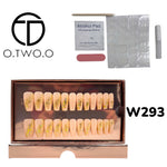 O.Two.O 24 Pcs Nails Box with Nail Glue & Adhesive Tabs,Alcohol Prep Pad,Mini Nail File,Cuticle Stick