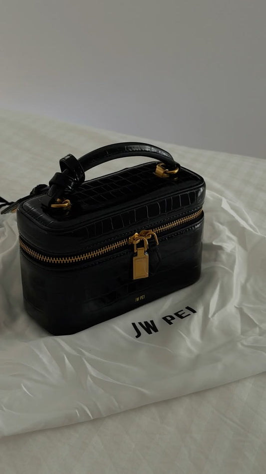 JW PEI Cleo Box Shape top handle bag with box packaging