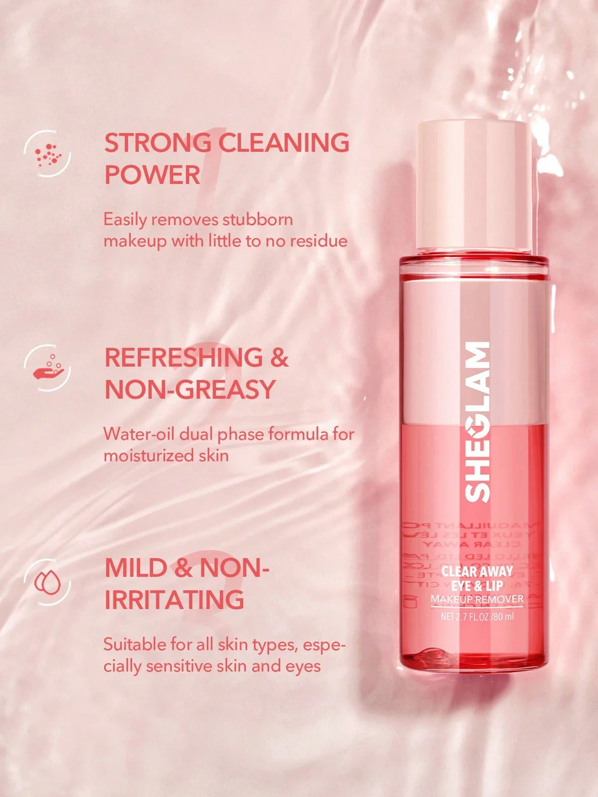 Sheglam Clear Away Eye & Lip Makeup Remover