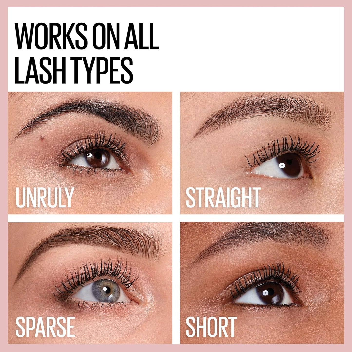 Maybelline New York Volume Mascara, Washable, Full Fan Effect, Long Eyelashes, Clump free, Lash Sensational, Very Black