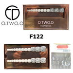 O.Two.O 24 Pcs Nails Box with Nail Glue & Adhesive Tabs,Alcohol Prep Pad,Mini Nail File,Cuticle Stick