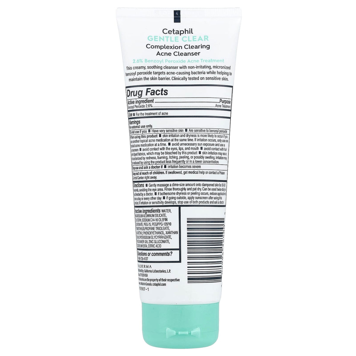 Cetaphil Gentle Clear, Complexion Clearing Acne Cleanser, 4.2 fl oz (124 ml)