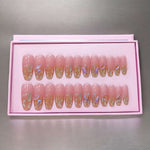O.Two.O 24 Pcs Nails Box with Nail Glue & Adhesive Tabs,Alcohol Prep Pad,Mini Nail File,Cuticle Stick