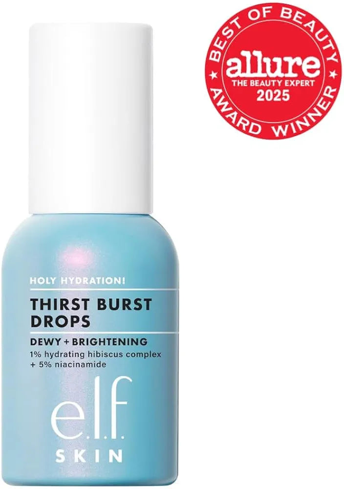 e.l.f. SKIN Holy Hydration! Thirst Burst Drops, Serum For A Radiant Complexion Instantly & Over Time, Made With Hyaluronic Acid