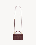 Saint Laurent Gaby mini vanity bag Burgundy with box packaging