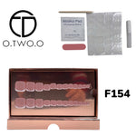 O.Two.O 24 Pcs Nails Box with Nail Glue & Adhesive Tabs,Alcohol Prep Pad,Mini Nail File,Cuticle Stick