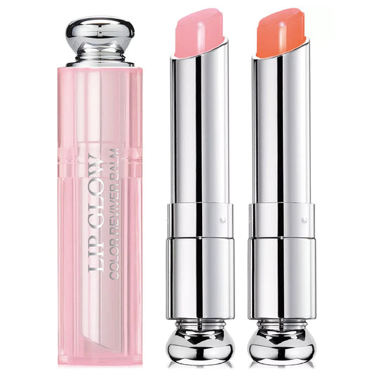 Dior Addict Lip Glow Lip Balm Lip Kit - 004 Coral +001 Pink