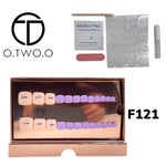 O.Two.O 24 Pcs Nails Box with Nail Glue & Adhesive Tabs,Alcohol Prep Pad,Mini Nail File,Cuticle Stick